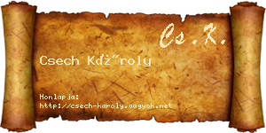 Csech Károly névjegykártya